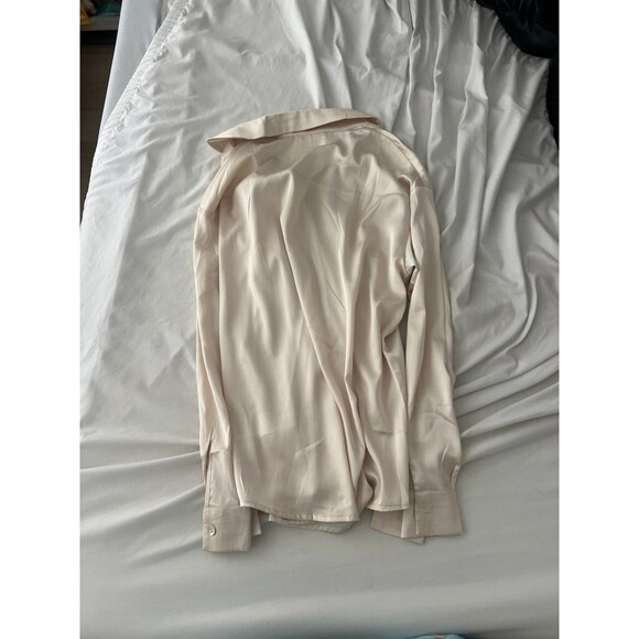 Satin Silk Button Down Blouse - Picture 4 of 4